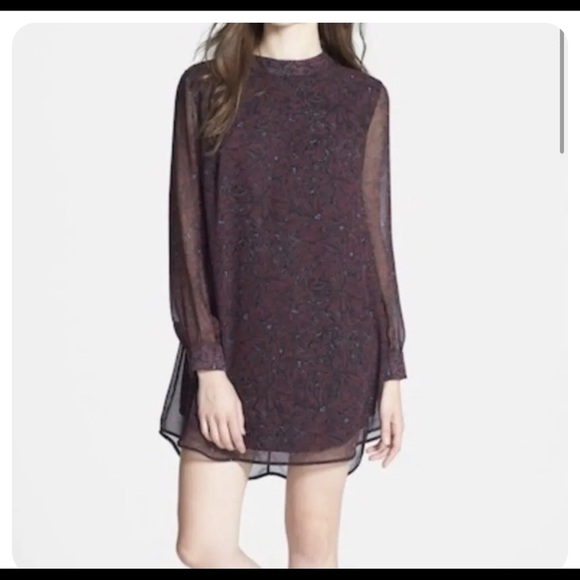 - Astr Floral Chiffon Back Cutout Shift Mini Dress Small - Picture 2 of 14